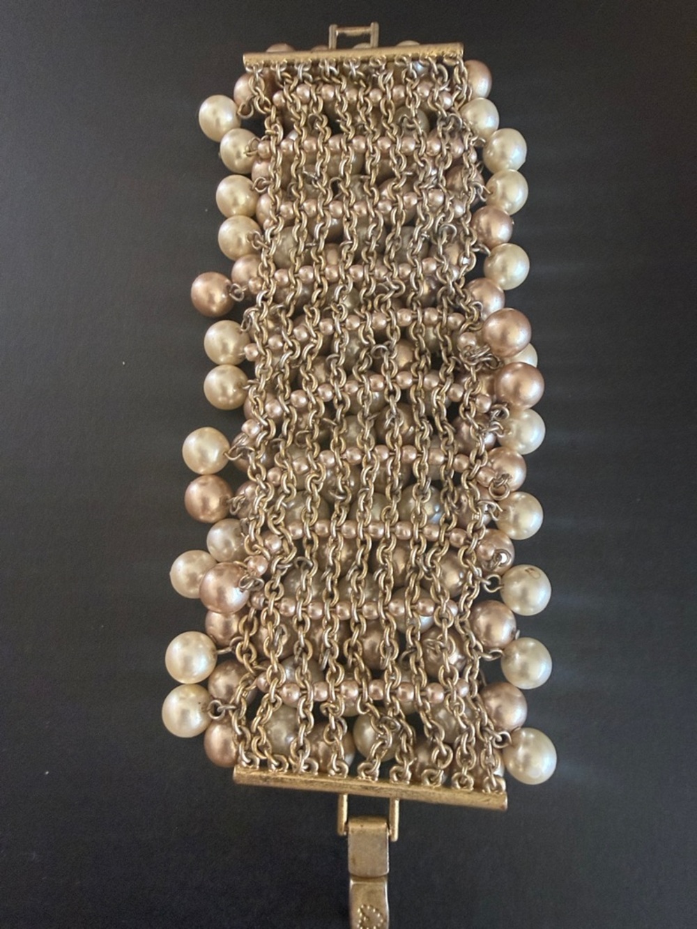 Stella and Dot Pearl Cluster Multi-Strand Bracelet - Champagne and Ivory - Picture 4 of 4
